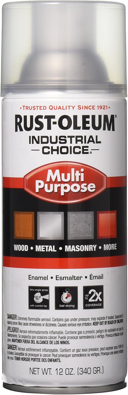 RUST-OLEUM Industrial Choice 1600 System Multi-Purpose Enamel Spray Paint, 12 oz