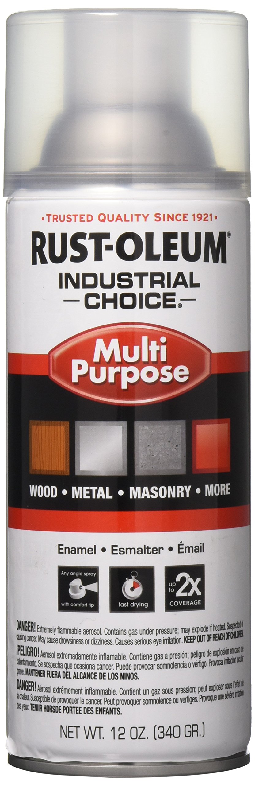 RUST-OLEUM Industrial Choice 1600 System Multi-Purpose Enamel Spray Paint, 12 oz