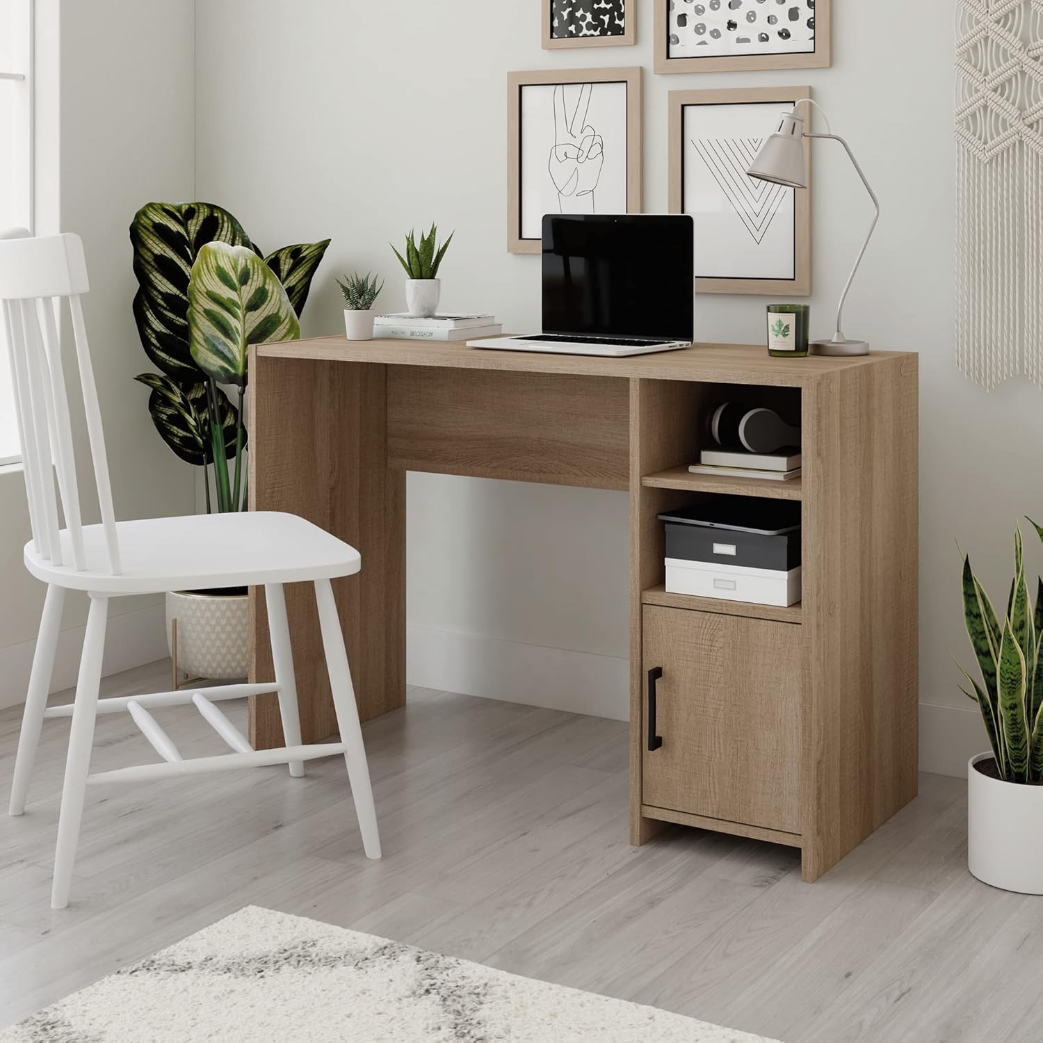 Sauder Beginnings Small Study Desk for Bedroom, Computer Desk for Small Spaces