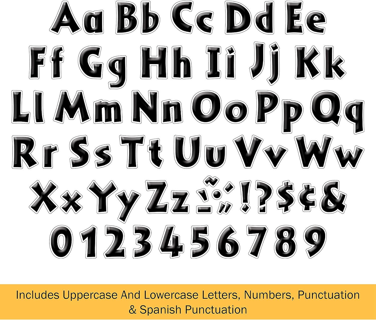 BARKER CREEK Letter Pop-Outs, 2" Die-Cut Cardstock Letters, Set of 676