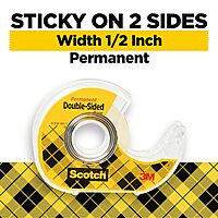 Scotch Photo Safe Double-Sided Tape, 1/2 Inch x 400 Inches, Clear, Acid-Free Permanent Adhesive, Pack of 4 Rolls with Dispensers, for Scrapbooking, Photo Albums, Crafts, School Projects, Office Use