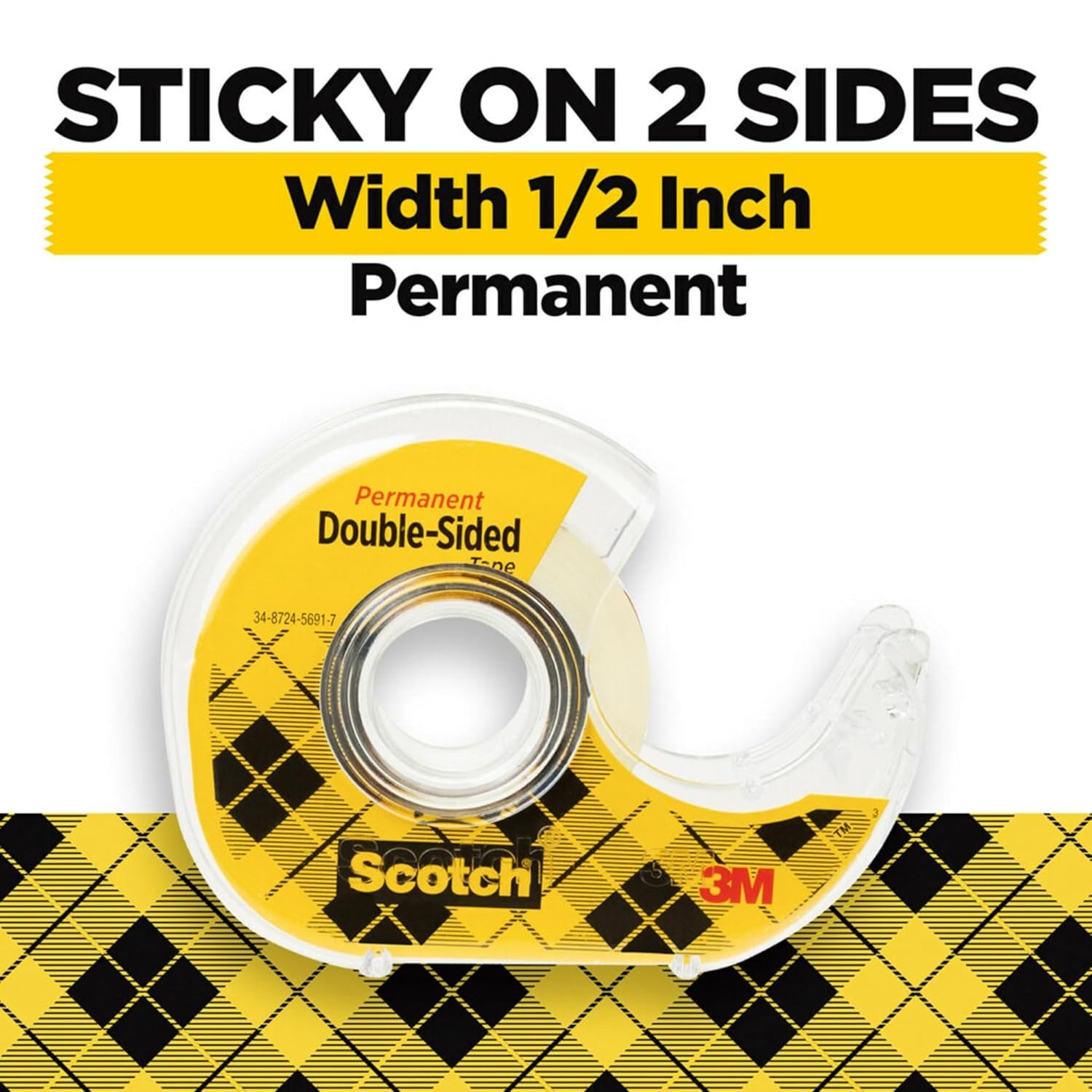 Scotch Photo Safe Double-Sided Tape, 1/2 Inch x 400 Inches, Clear, Acid-Free Permanent Adhesive