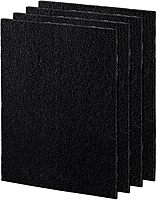 Fellowes Carbon Filters for AeraMax Air Purifiers - 4 Pack (9324201),Black, 16.1" x 12.4" x 0.2"
