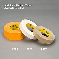 3M Flatback Tape 2517, General Purpose, Kraft Paper Backing, Immediate Initial Tack, Hand Tearable, Removes Easily
