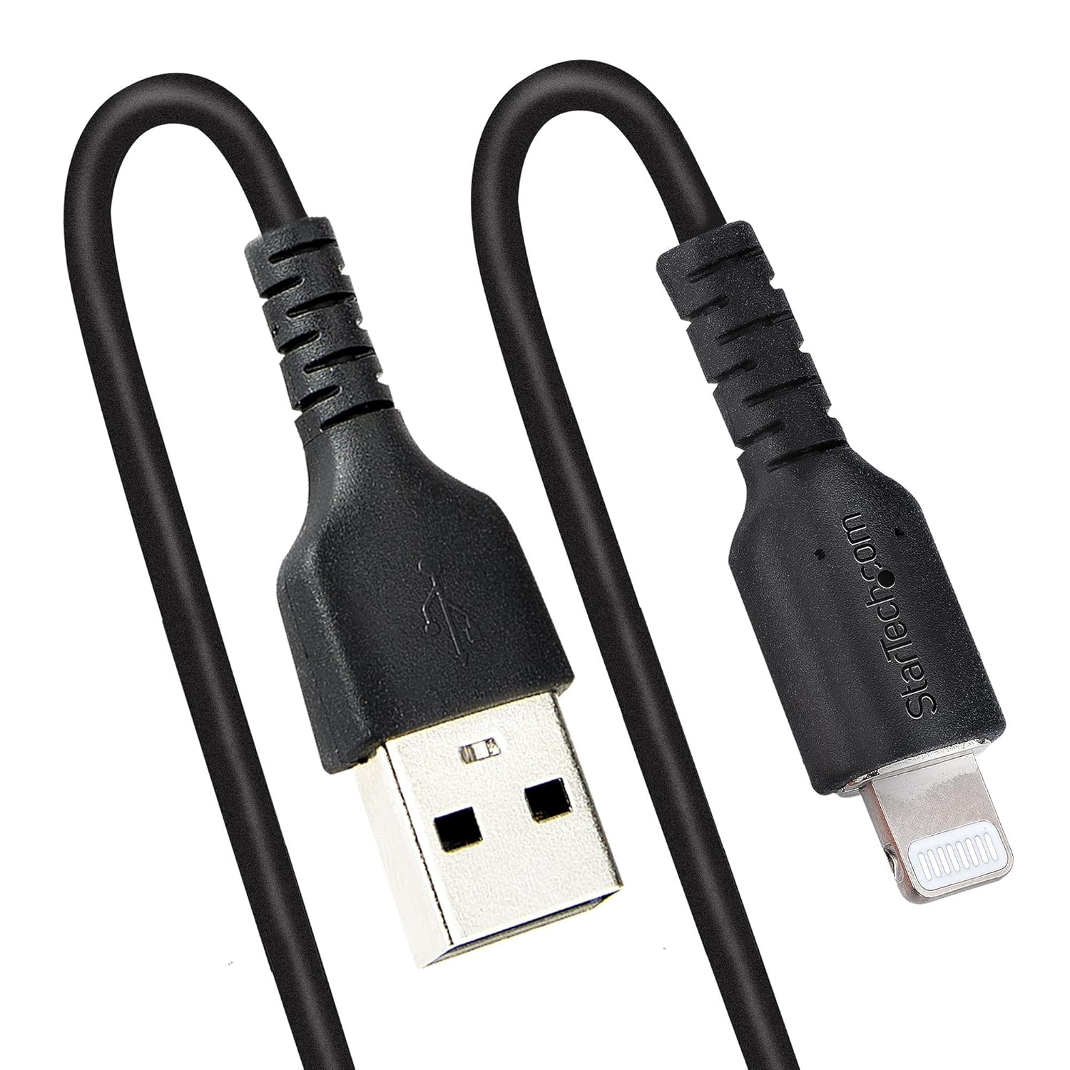 StarTech.com Coiled USB-A to Lightning Cable, MFi Certified, Durable TPE Jacket, Aramid Fiber Reinforced