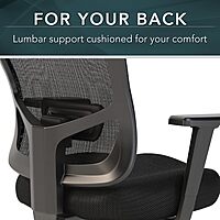 Bush Business Furniture Ergonomic Desk Chair with Adjustable Arms | Multifunction Home Office High Back Mesh Computer Seat