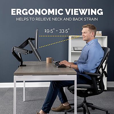 Fellowes Platinum Series Monitor Arm for 40-Inch Monitors, Full Motion, VESA Mount, USB Ports, Ergonomic