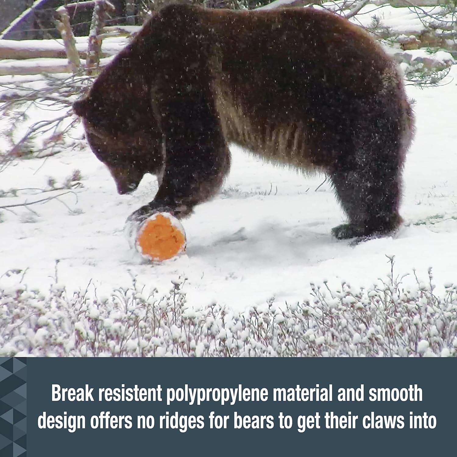 SABRE Frontiersman Bear Safe Food Storage Container, 11.86-Liter Storage Capacity, Locking Lid, Water and Airtight