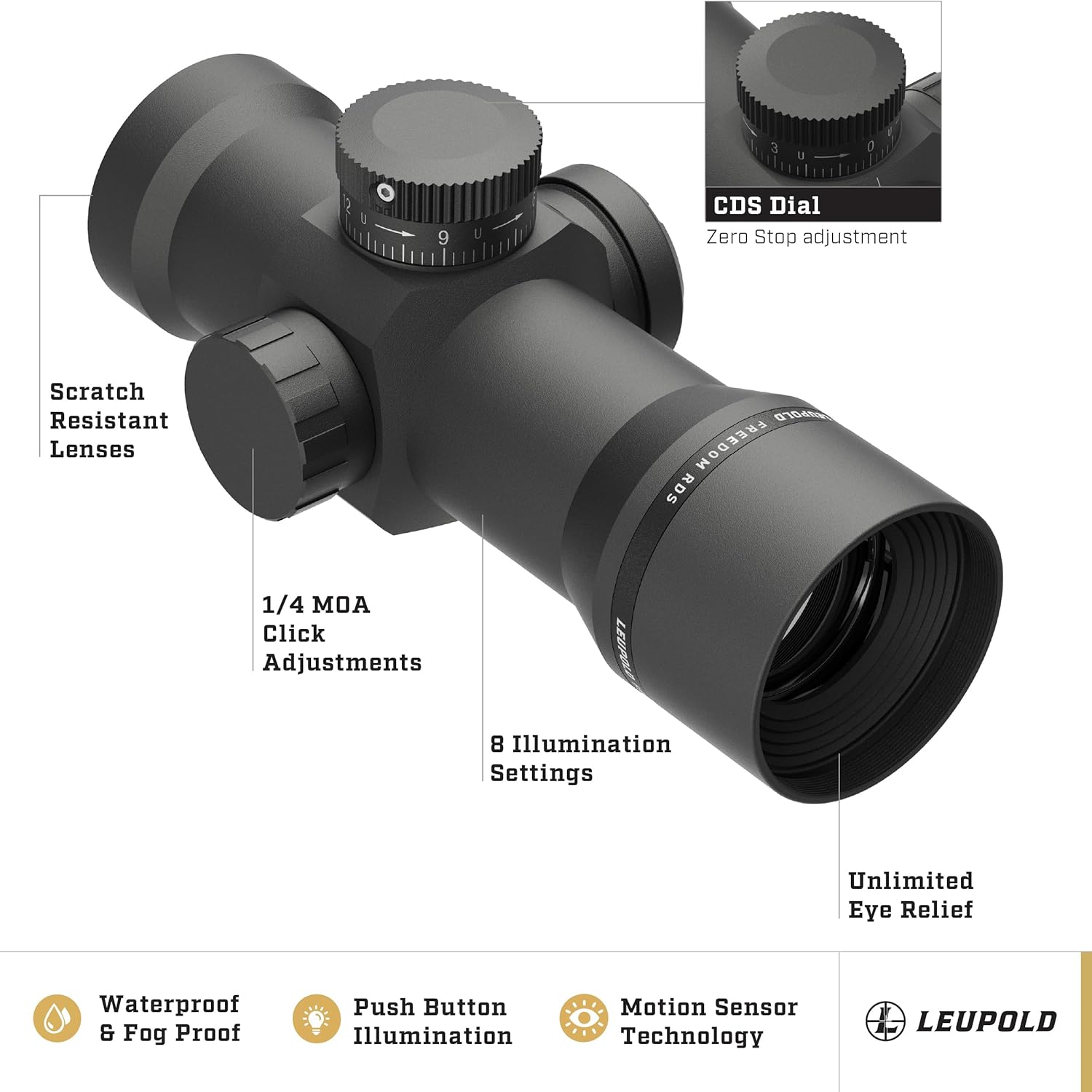 LEUPOLD Freedom RDS Red Dot Sight, 1.0 MOA