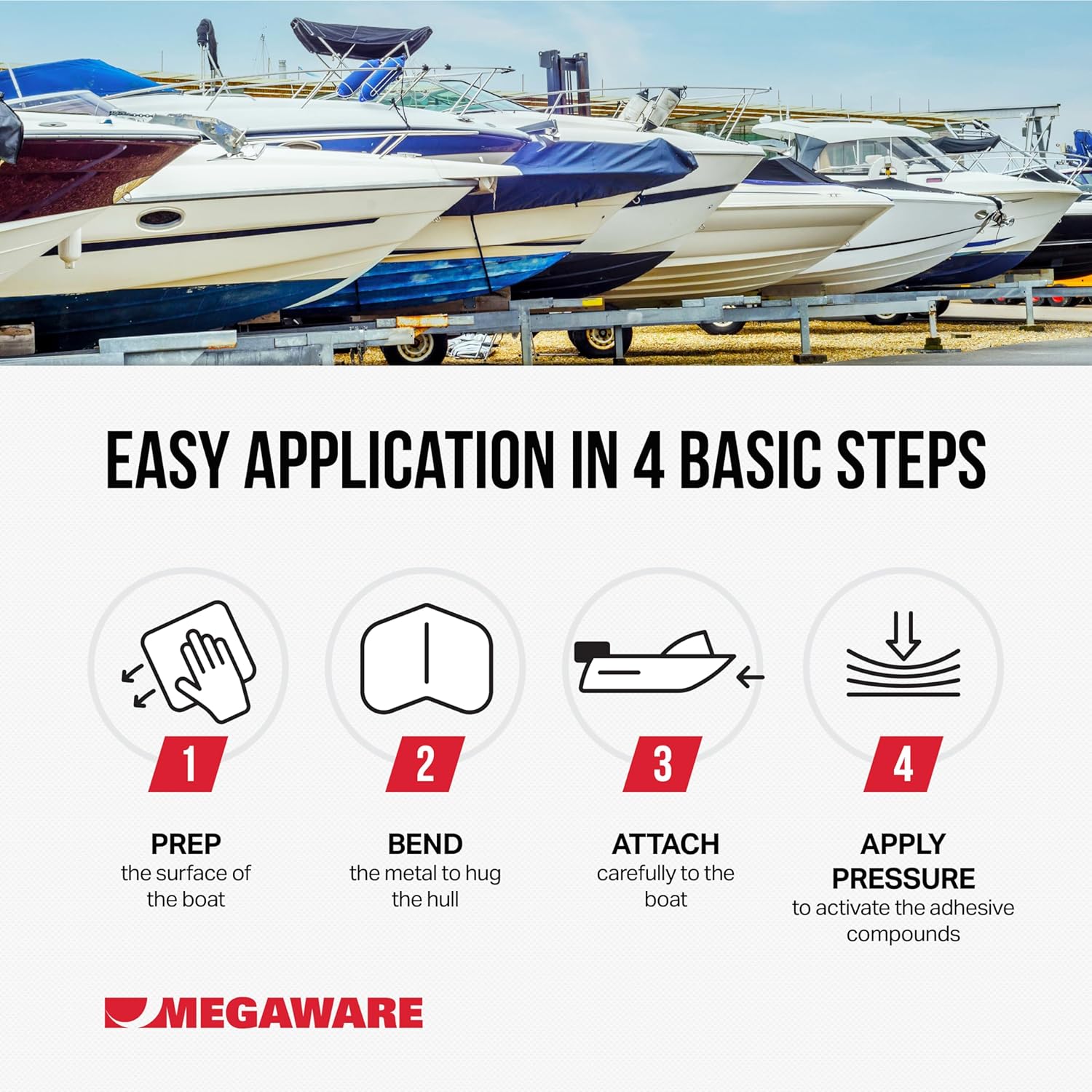 Megaware - XL ScuffBuster Bow Guard with Notch for Boats - Protects from Scuffs and Scratches