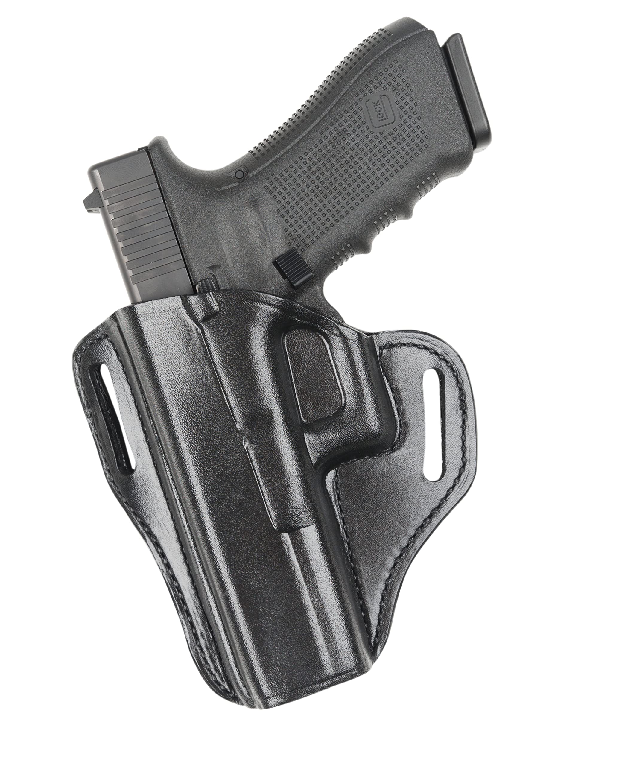BIANCHI Model 57 Remedy Open-Top Full-Grain Leather Belt Slide Holster