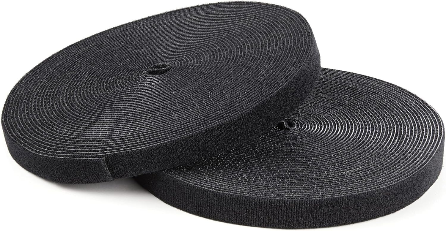 StarTech.com Hook and Loop Roll - Cut-to-Size Reusable Cable Ties - Black