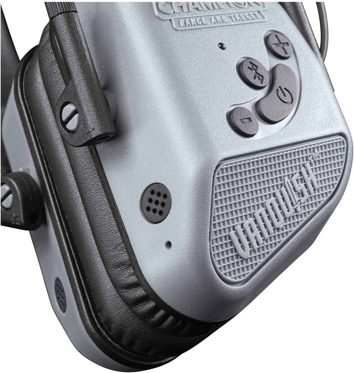 Champion Targets 40982 Vanquish Pro Elite Electronic Hearing Protection Earmuffs, Gray