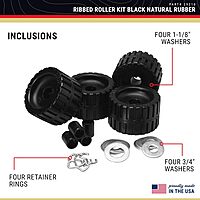 CE Smith - Ribbed Roller Kit - Sturdy Boat & Trailer Parts - Black
