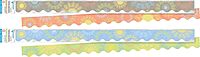 Barker Creek Double-Sided Scalloped Border Set of 2, Celebrate Mindfulness, Mixed-Design, 39' Each of 2 Designs, Mindfulness Sunrise and Sunset, 78 feet of Border Total (3868)