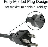 C2G 2FT Premium Replacement AC Power Cord - Durable Power Cable for TV, Computer, Monitor