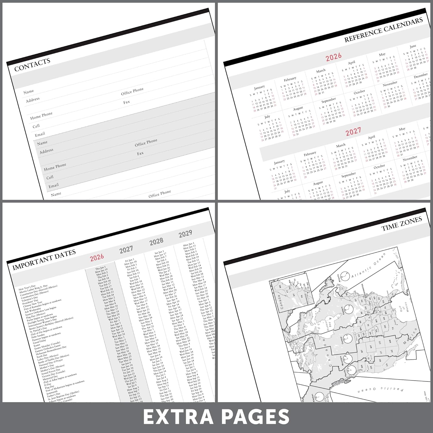 Office Depot Brand Monthly Planner, 9" x 11", Black, January 2026 to January 2027, OD71060026