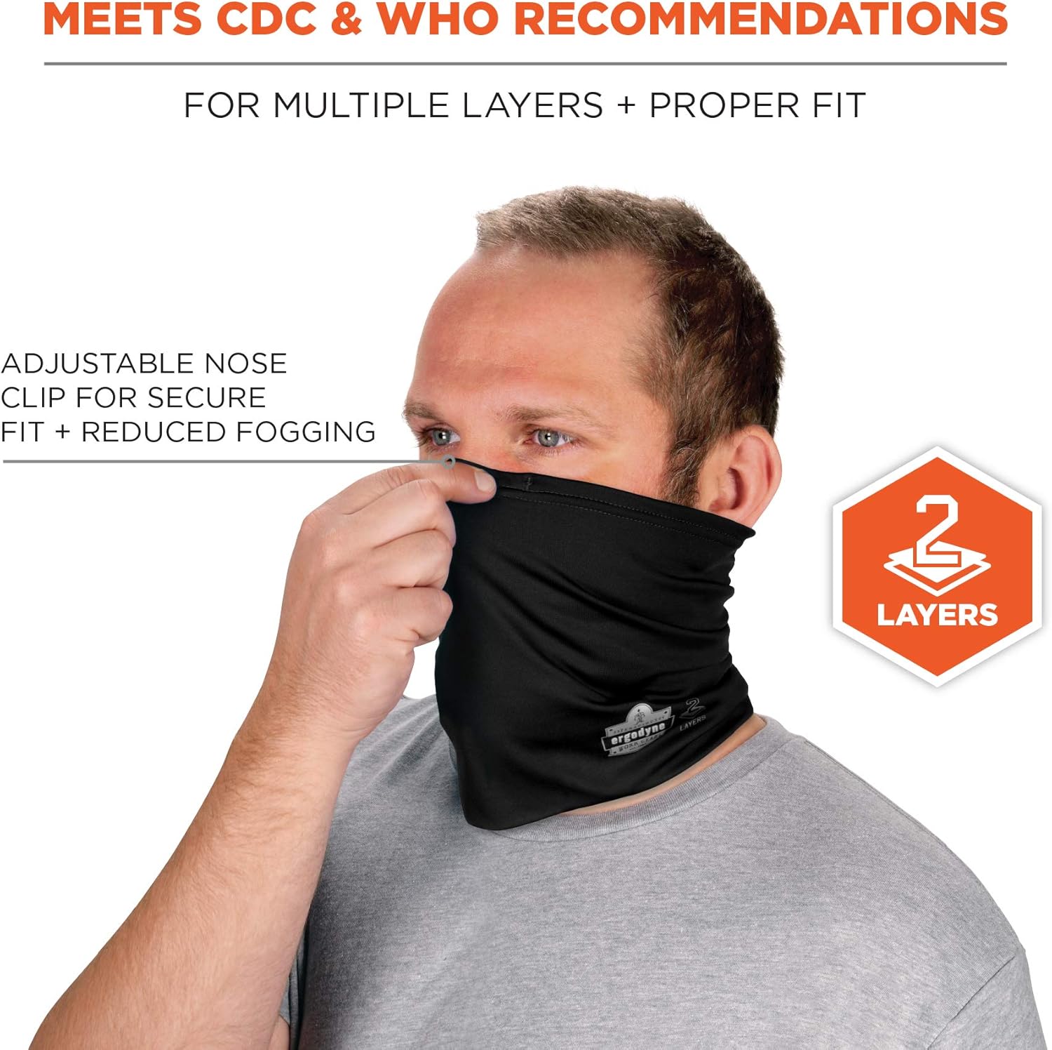ERGODYNE Chill-Its 6489 2-Layer Cooling Neck Gaiter / Multi-Band