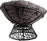 OSP Home Furnishings Wicker Papasan Chair with 360-Degree Swivel