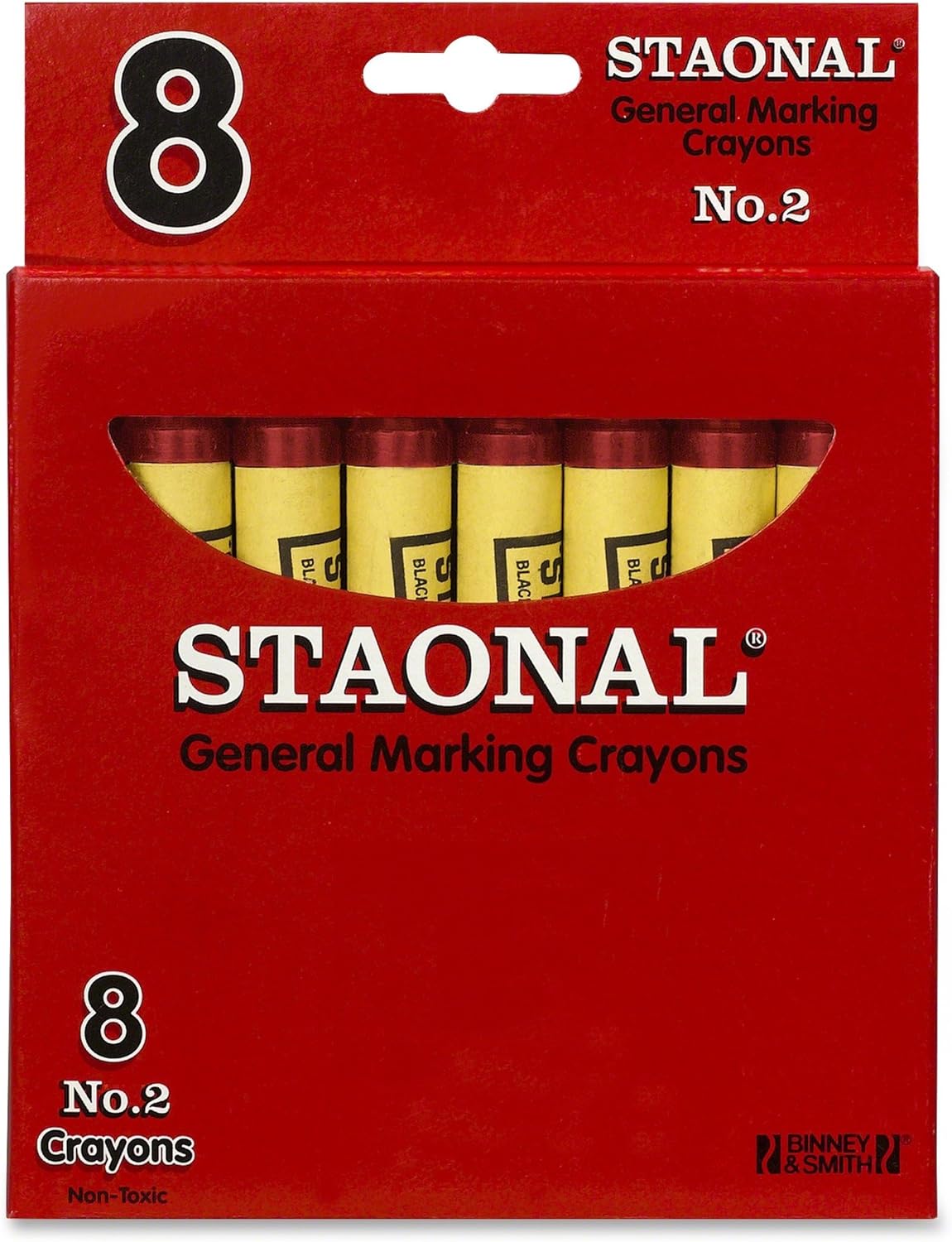 Crayola Staonal Marking Crayons, 5in, Black, Box Of 8 Crayons