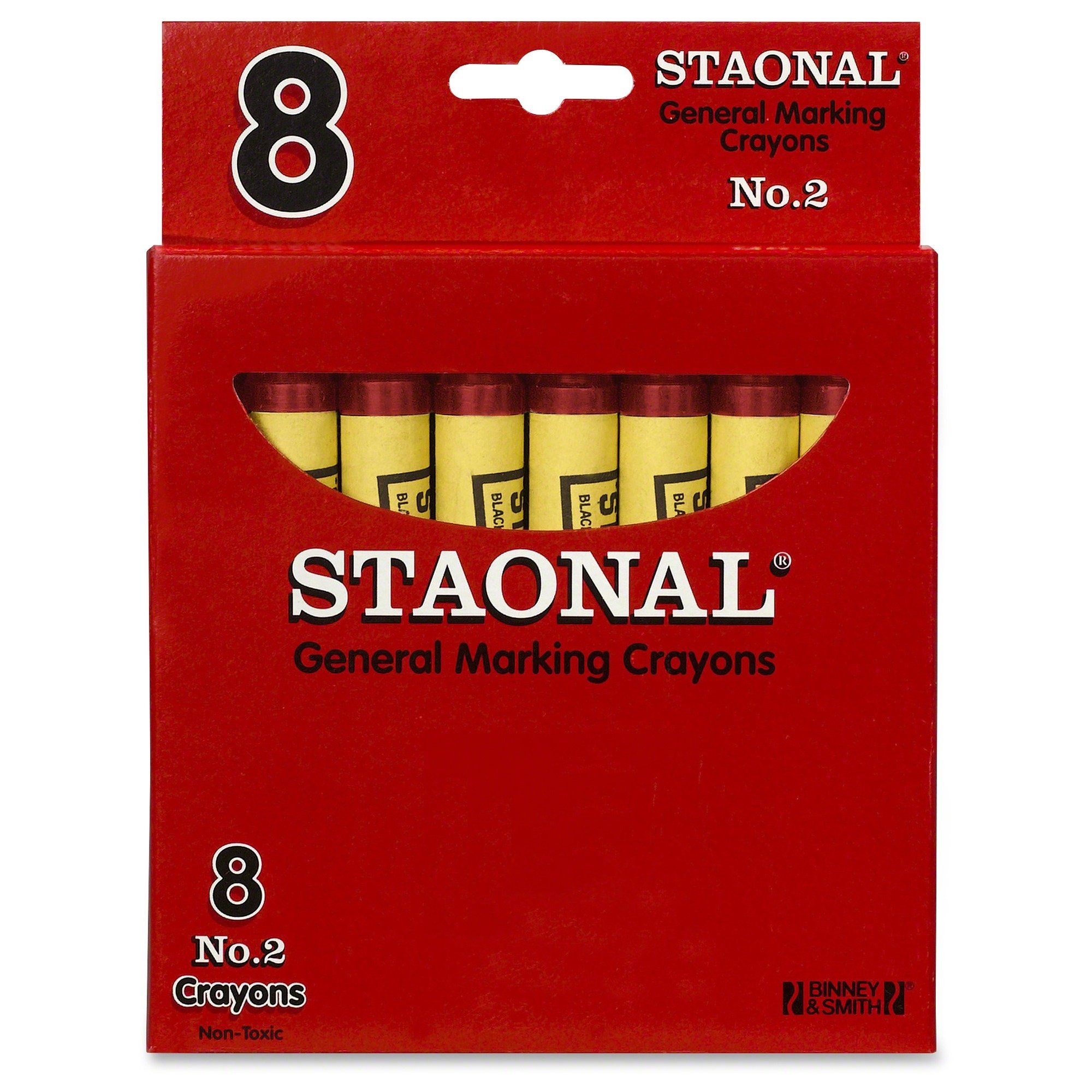 Crayola Staonal Marking Crayons, 5in, Black, Box Of 8 Crayons