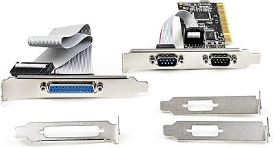 StarTech.com PCI Serial Parallel Combo Card with Dual Serial RS232 Ports (DB9) & 1x Parallel LPT Port (DB25) - PCI Combo Adapter Card - PCI Expansion Card Controller - PCI to Printer Card (PCI2S1P2)