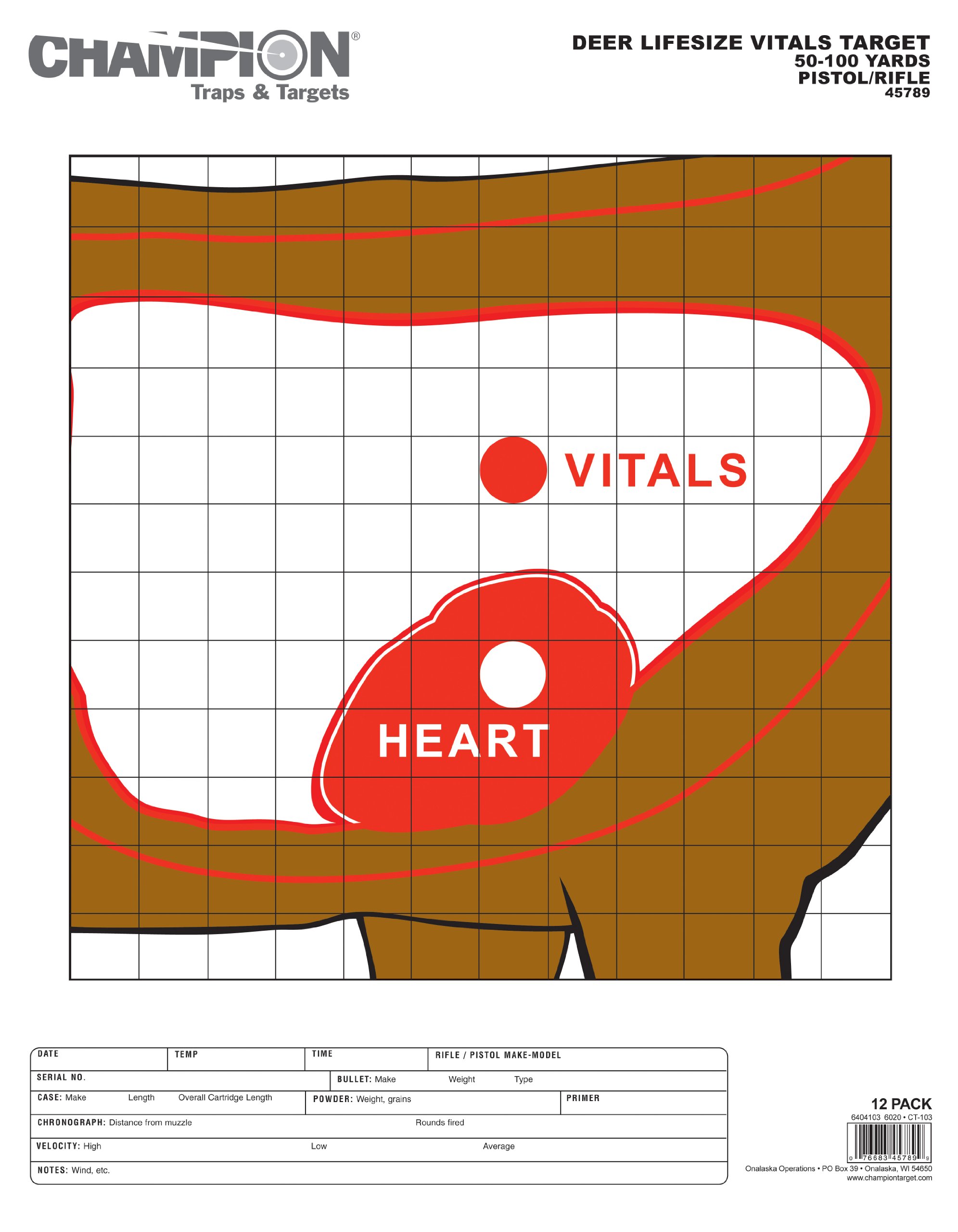 CHAMPION Paper Targets for Shooting and Hunting