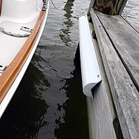 Dock Edge Piling Bumper - One End Capped - 6' - White