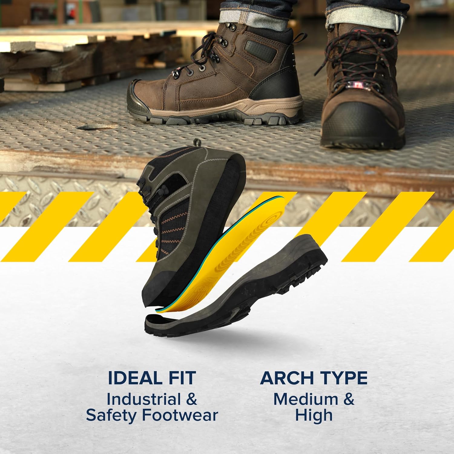 MEGAComfort Personal Anti-Fatigue Mat Shoe Inserts, Size M10/W12, Memory Foam Insoles and Shock Absorption