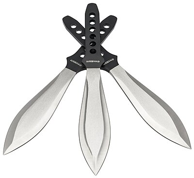 Boker Magnum 02GL193 Set Profi-I Throwing Knife with 10 1/4 in. 420 Stainless Steel Blade, Black