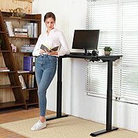 FlexiSpot E9 Standing Desk Electric Height-Adjustable Quick-Install, 48x24