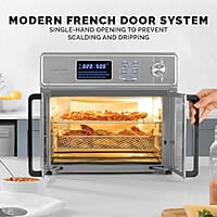 Emeril Lagasse Freidora de aire extra grande de 26 cuartos de galón, horno tostador de convección con puertas francesas, acero inoxidable Emeril Lagasse Freidora de aire extra grande de 26 cuartos de galón, horno tostador de convección con puertas francesas, acero inoxidable