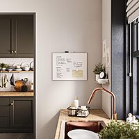 U Brands Magnetic Dry Erase Board, 20"x16", Silver Aluminum Frame, includes Marker and Magnet