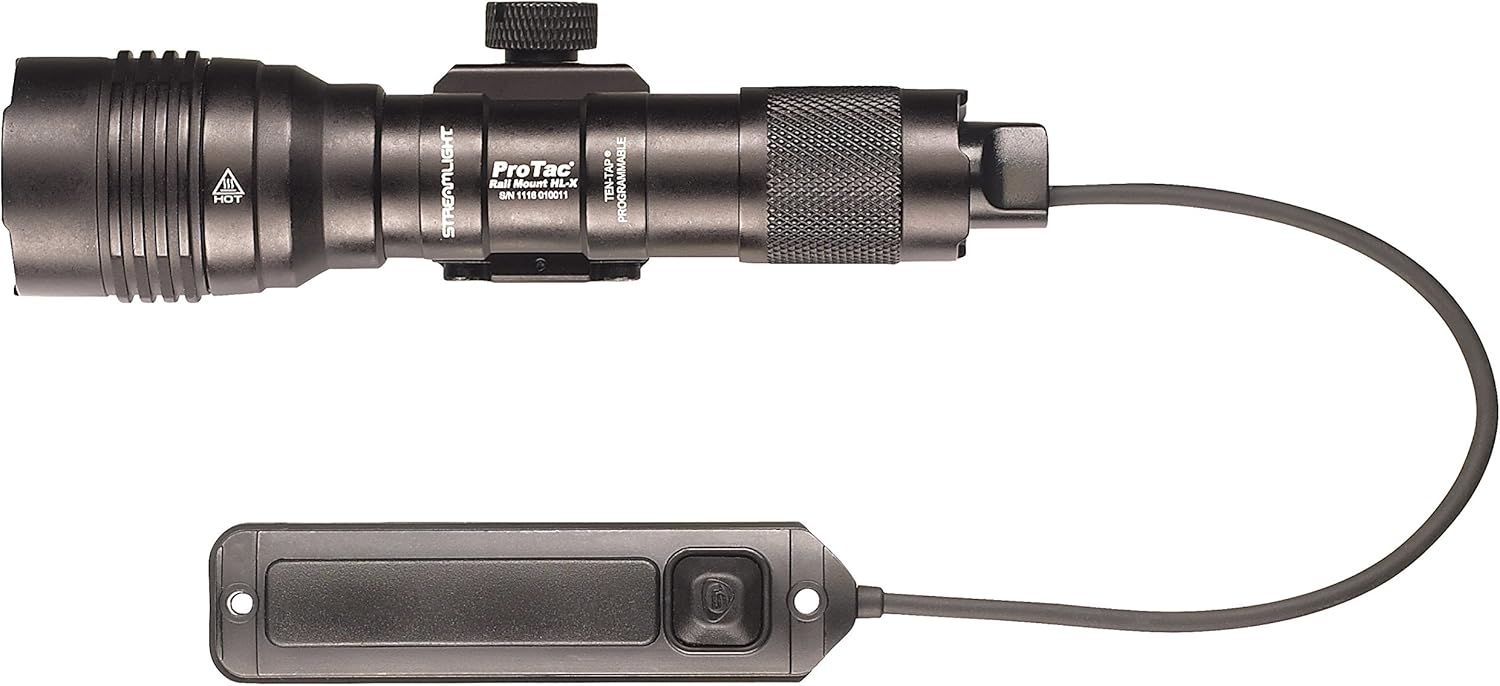 Streamlight 88066 ProTac Rail Mount HL-X 1000-Lumen Multi-Fuel Weapon Light with Remote Switch, Tail Switch, Clips