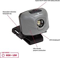 Smith & Wesson Night Guard Series Rechargeable Waterproof Headlamps with Hat/Pocket Clip