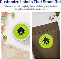 Avery Printable Round Labels, Sure Feed Technology, 2-3/4" Diameter, Bright Green, Print-to-the-Edge, Laser/Inkjet Printable
