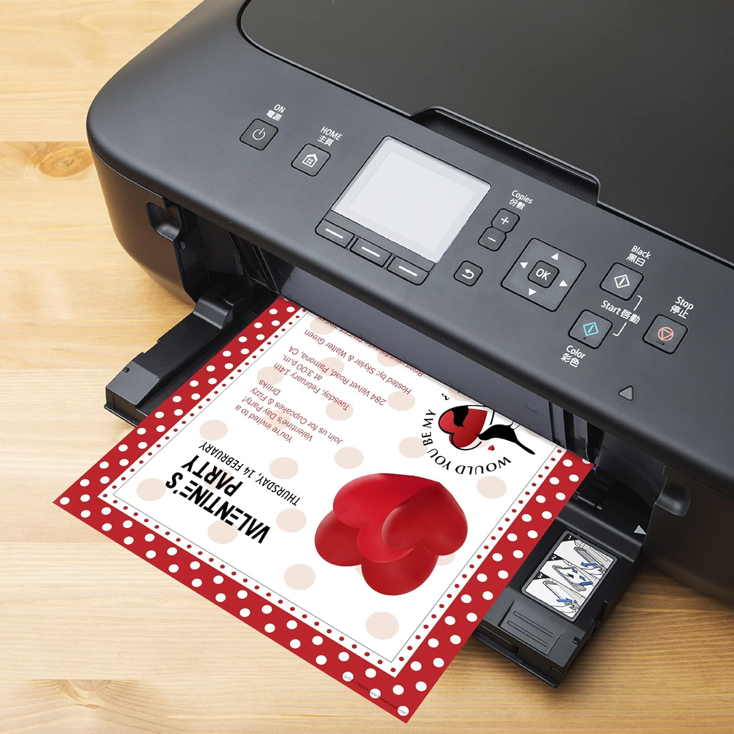 Barker Creek Red/White Dots Computer Paper, 8-1/2 x 11 Inches, 50 Sheets