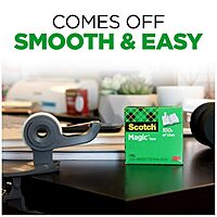 SCOTCH Magic Tape, Invisible, Matte-Finish, 3/4 in. x 1000 in.