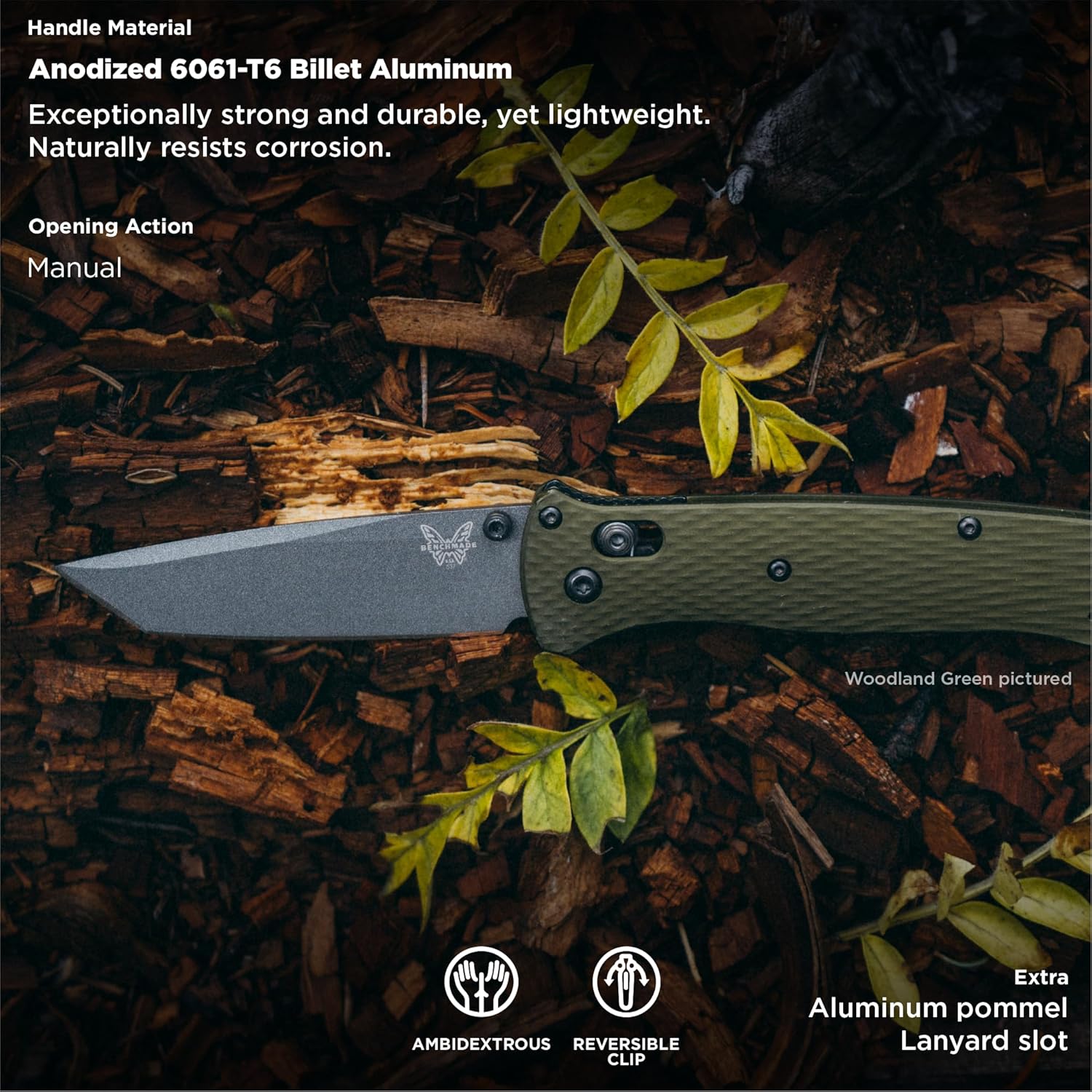 BENCHMADE Bailout 537 Tactical EDC Knife - Tanto Blade, AXIS Lock