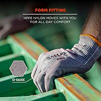 Ergodyne ProFlex 7024 Cut Resistant Work Gloves, ANSI A2, PU Coated Palms