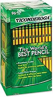 Ticonderoga Woodcase Pencils, #2 (HB), Yellow — 96-Count