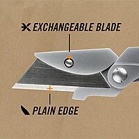 Gerber Gear EAB Lite Utility Pocket Knife Box Cutter Blade with Money Clip - 1.5" Blade Length Folding Knife - EDC Gear and Equipment - Stainless Steel