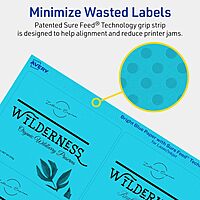Avery Printable Labels with Sure Feed Technology, Laser/Inkjet Compatible