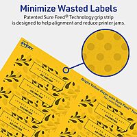 Avery Print-To-The-Edge Labels With Sure Feed Technology And Easy Peel, 94217-BYP10, Rectangle, 3/4in x 3-1/2in