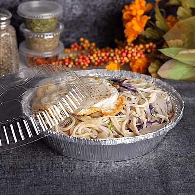 Karat Aluminum Foil Containers and OPS Dome Lids