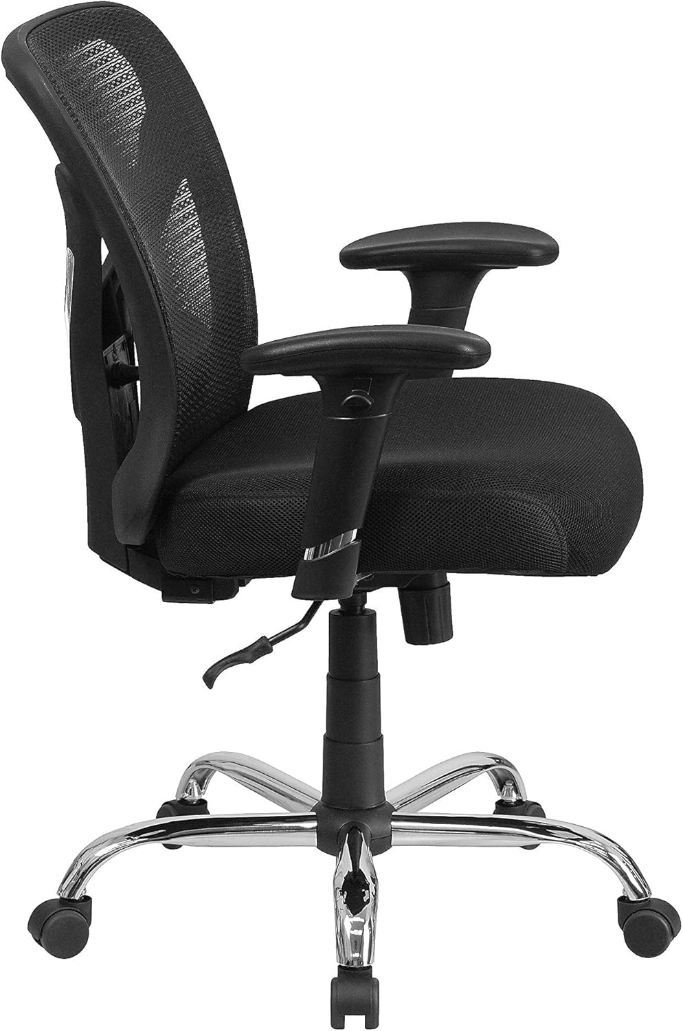 Flash Furniture Big & Tall Office Chair | Adjustable Height Mesh Swivel Office Chair with Wheels Black