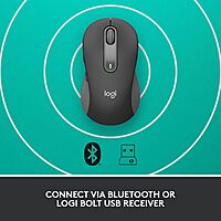 Logitech Signature M650 for Business Wireless Mouse, for Small to Medium Sized Hands, Logi Bolt, Bluetooth, SmartWheel - Graphite
