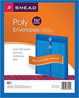 SMEAD Poly Envelope, 1.25" Expansion, String-Tie Closure, Top Load, Letter Size