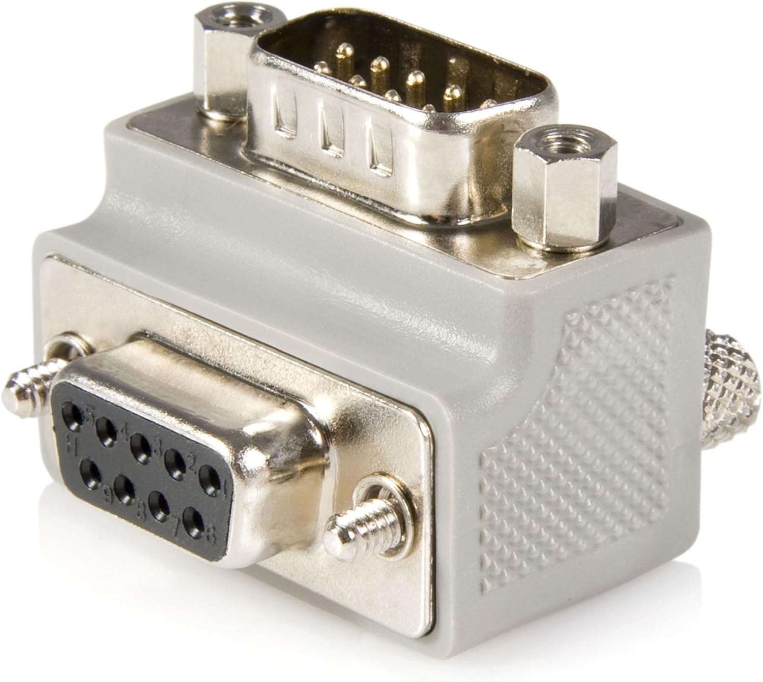StarTech.com Right Angle DB9 to DB9 Serial Cable Adapter Type 1 - M/F - Serial adapter - DB-9 (M) to DB-9 (F) - GC99MFRA1