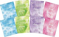 Barker Creek Art Prints Set of 8, Dancing in The Rain, Set of Inspirational Art Prints from Barker Creek's Tie-Dye and Ombré Collection, Motivational, 8" x 10", Suitable for Framing, Set of 8 (4345)